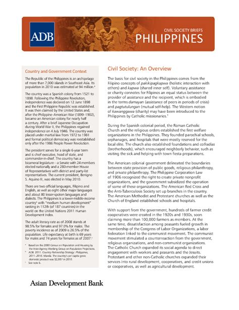 kawanggawa drawing|Civil Society Briefs: Philippines .
